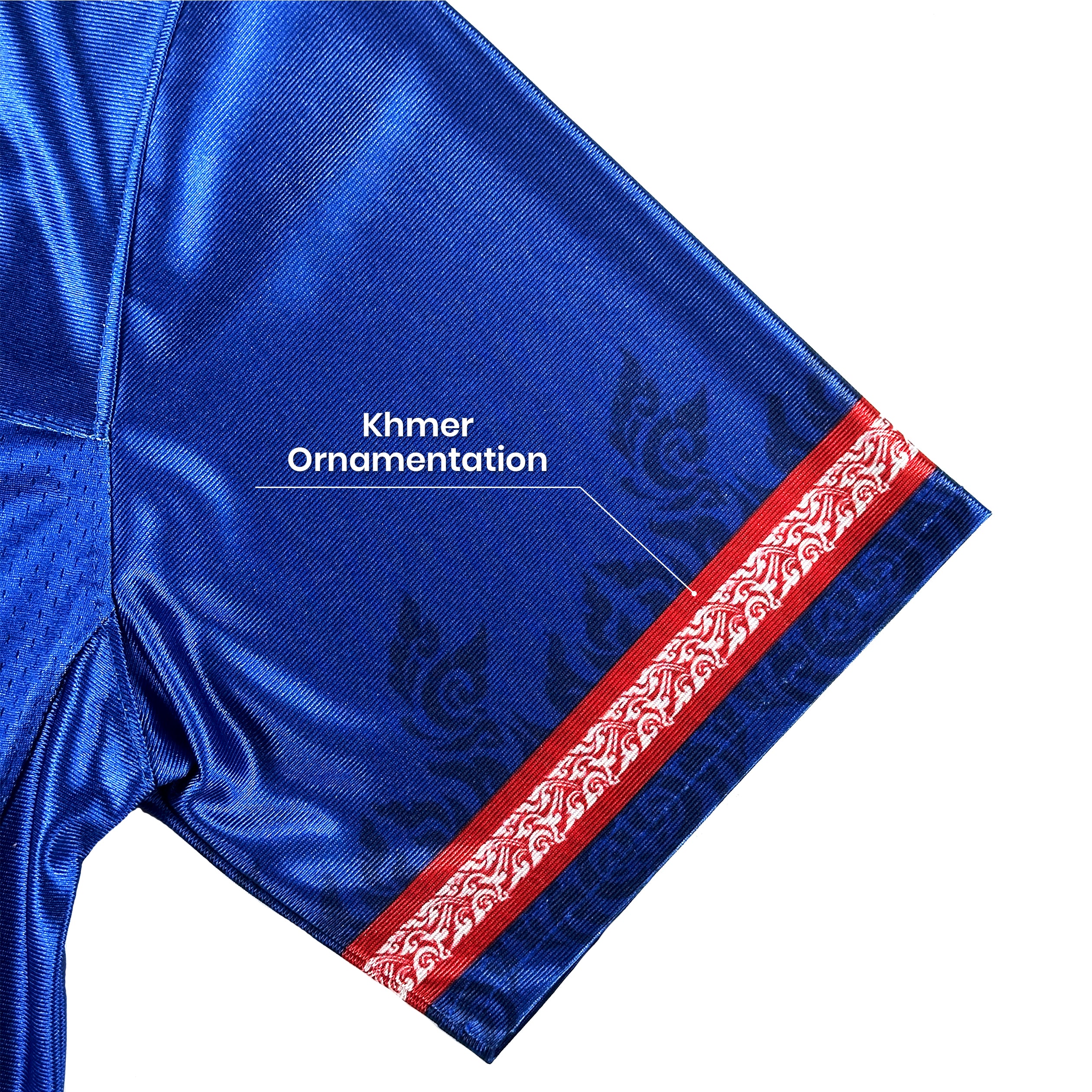 Cambodia Heritage Custom Football Jersey Blue Customized