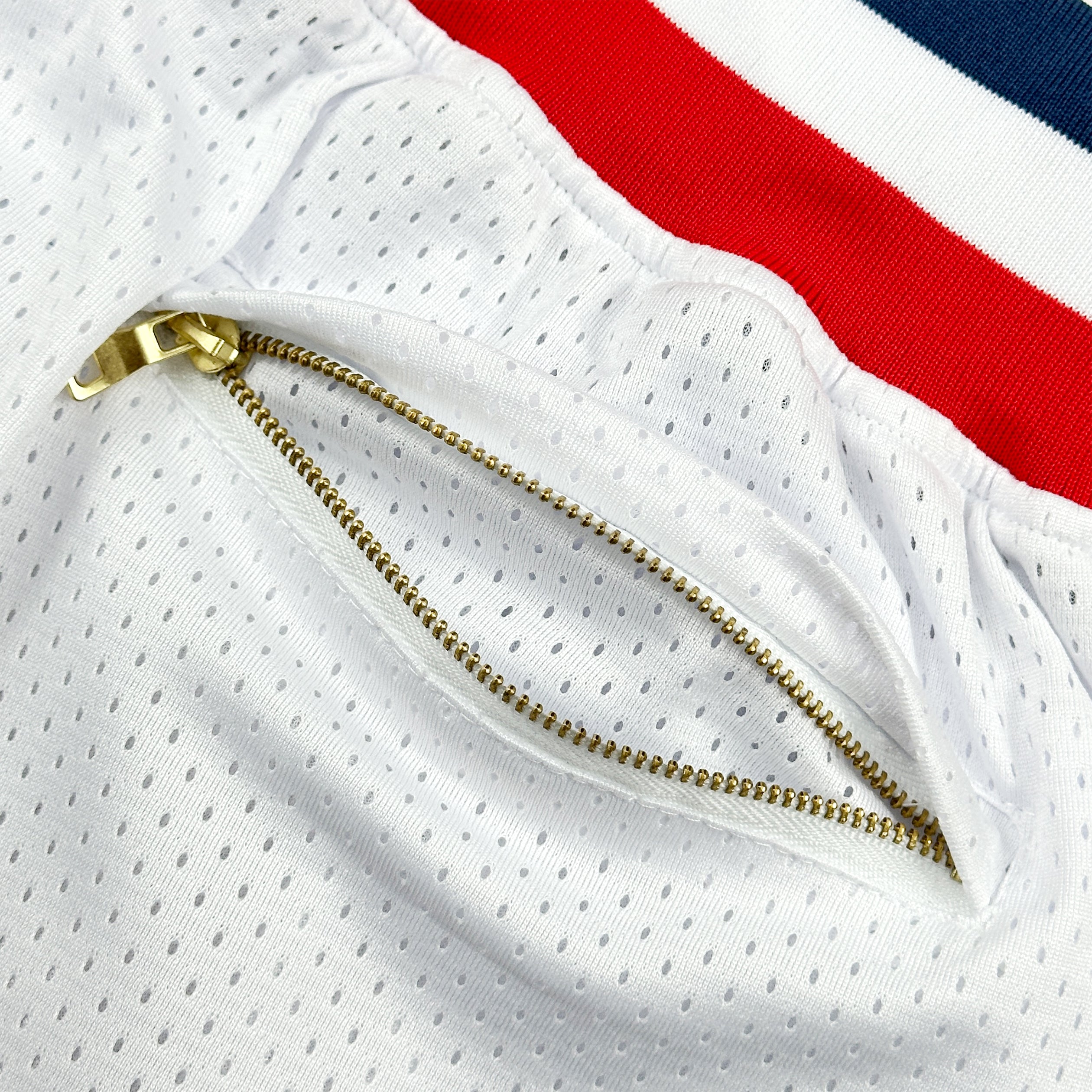 Dominican Republic White Basketball Shorts