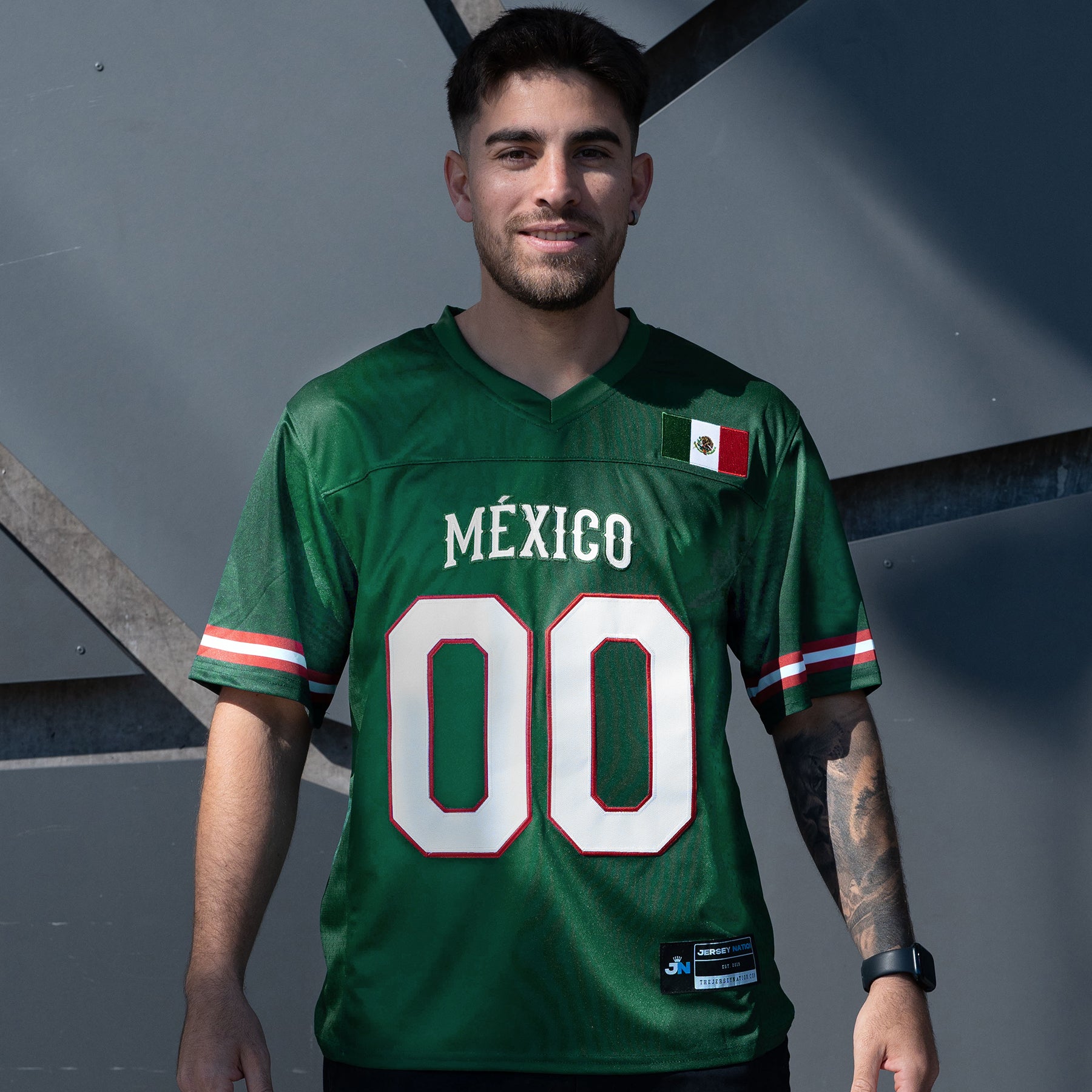 Mexico Heritage Green Custom American Football Jersey Model