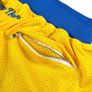 Colombia Heritage Yellow Basketball Shorts Embroidered Back Pockets