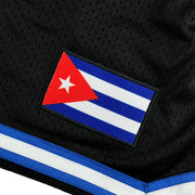 Cuba Heritage Basketball Shorts Black Closeup