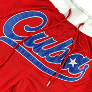 Cuba Heritage Basketball Shorts Red Stitched