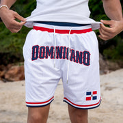 Dominican Republic White Basketball Shorts