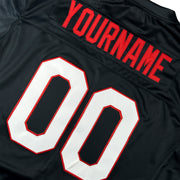 Dominican Republic Heritage Black Custom American Football Jersey Embroidered Back Customized Your Name and Number