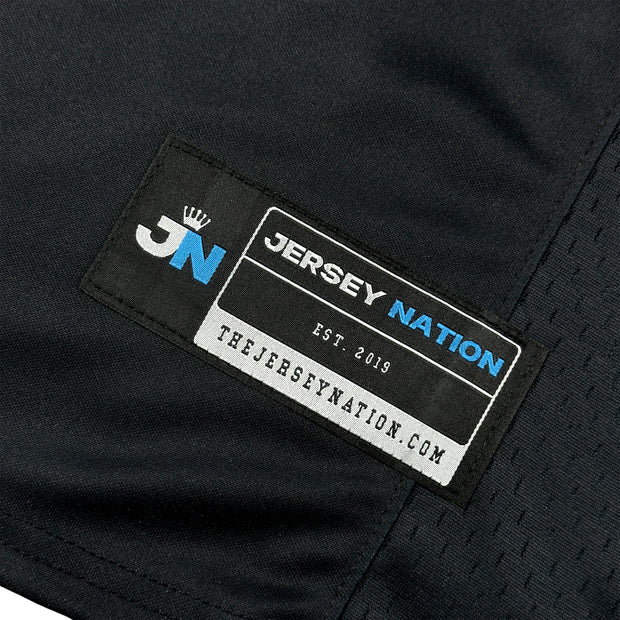 Dominican Republic Heritage Black Custom American Football Jersey Embroidered Closeups