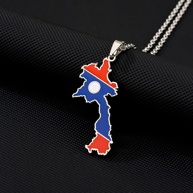 Laos Heritage Necklace silver closeup