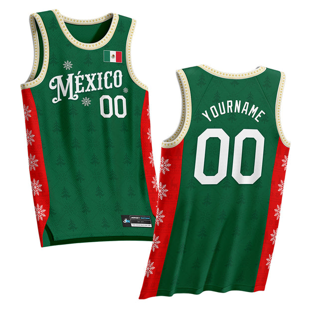 Mexico Christmas Custom Basketball Jersey