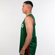 Mexico Heritage Custom Basketball Green Jersey Model Side