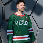 Mexico Heritage Green Custom Hockey Jersey Model Styling
