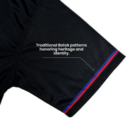Philippines Black 'Three Stars & a Sun' Baseball Jersey Sleeves 