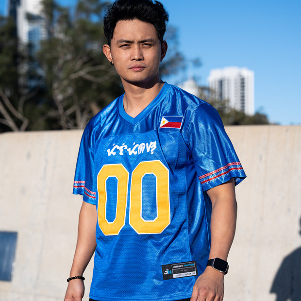 Philippines Heritage Blue Custom Football Jersey