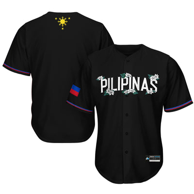 Philippines 'Sampaguita' Baseball Jersey Black