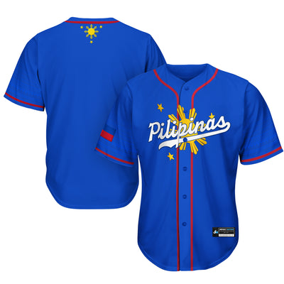 Philippines 'Three Stars & a Sun' Baseball Jersey Blue