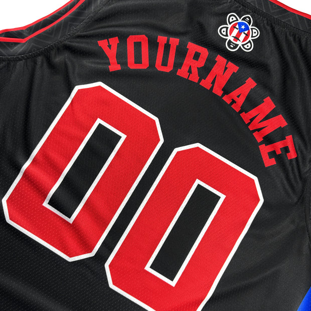 Puerto Rico Black Custom Basketball Jersey