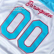 Puerto Rico Heritage Custom Football Jersey Azul Celeste 