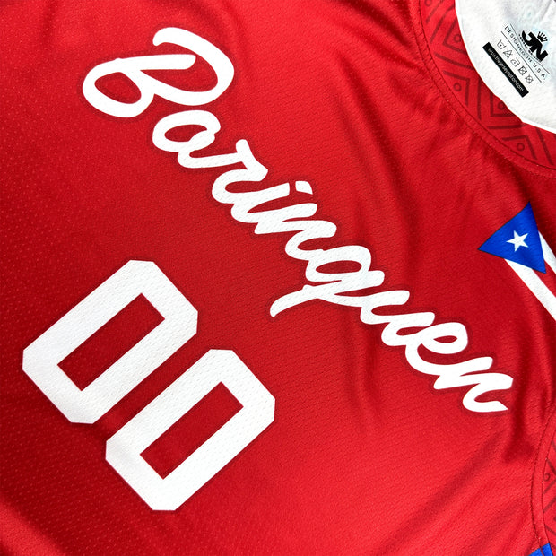 Puerto Rico Red Custom Basketball Jersey