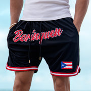 Puerto Rico 'Borinquen' Black Basketball Shorts