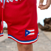 Puerto Rico 'Borinquen' Red Basketball Shorts