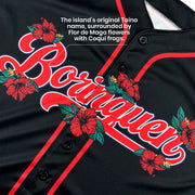Puerto Rico 'Flor de Maga' Baseball Jersey Black