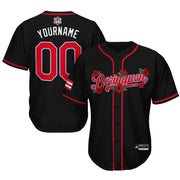 Puerto Rico 'Flor de Maga' Baseball Jersey Black Customized