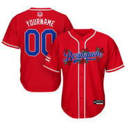 Puerto Rico 'Flor de Maga' Baseball Jersey Black Customized Red Customized