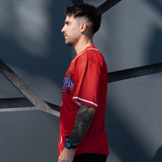 Puerto Rico 'Flor de Maga' Borinquen Custom Red Baseball Jersey Sleeves