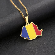 Romania Heritage Necklace Gold closeup
