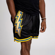 Splash Bolts Black Basketball Mesh Shorts