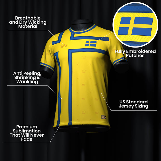 Sweden Heritage Custom Football Jersey