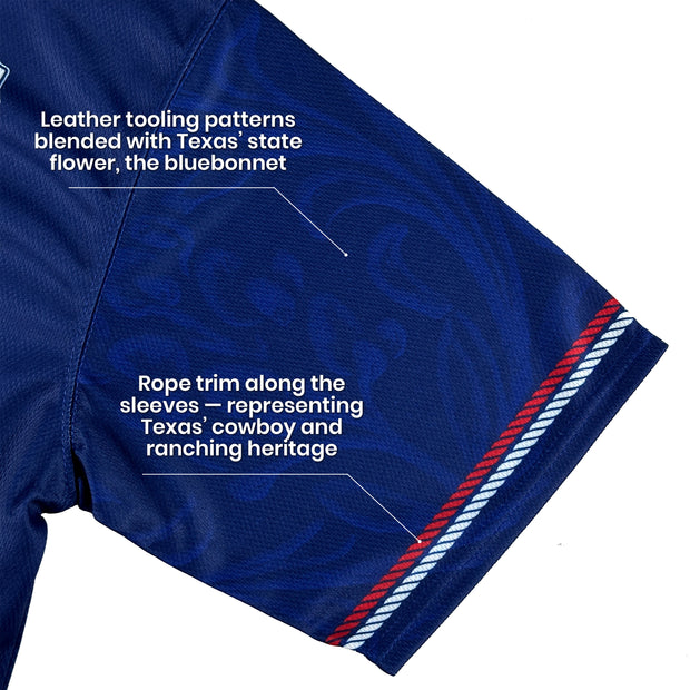 Texas Lone Star Heritage Black Custom Baseball Jersey Blue Sleeves