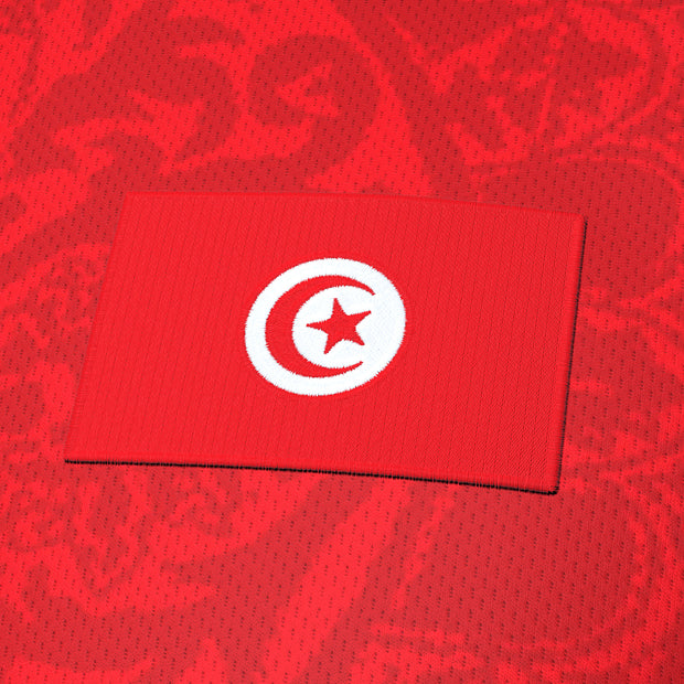 Tunisia Heritage Custom Football Jersey Closeup