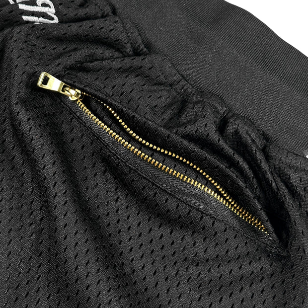 USA Black Heritage Basketball Shorts America Embroidered Back Pockets