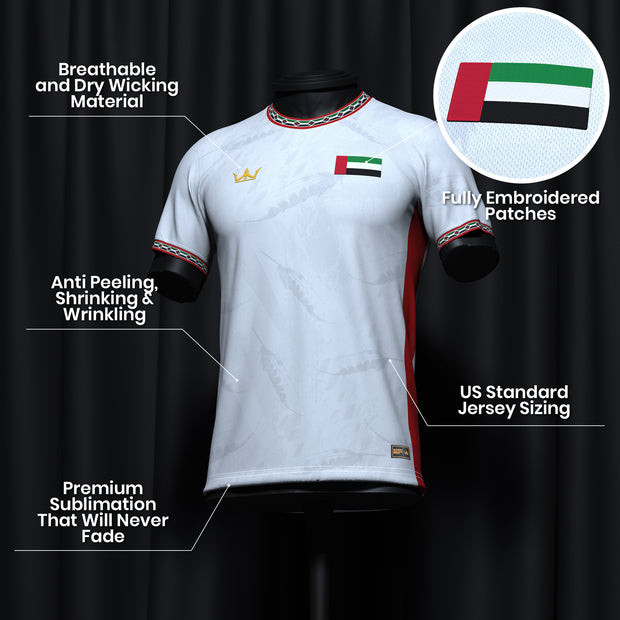 United Arab Emirates Heritage Custom Football Jersey Closeup Details