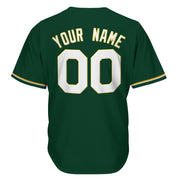 Green White-Yellow Custom Baseball Jersey