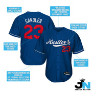 Blue White-Red Custom Baseball Jersey